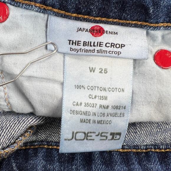 Joe's Jeans The Billie Boyfriend Slim Crop Japanese Denim Distressed Size 25 - Picture 9 of 13